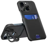 Leather Stand raamatut&uuml;&uuml;pi telefoni &uuml;mbris alusega Samsung Galaxy S23 (S911) must