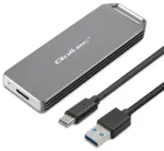 Qoltec 52266 mini alumiiniumkorpus | M.2 SSD NVMe PCIe | USB-C 3.1 Gen 2 10Gb/s | 2TB h&otilde;bedane