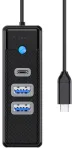 Orico USB-C kuni 2x USB 3.0 + USB-C jaoturi adapter, 5 Gbps, 0.15m (must)