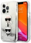 Karl Lagerfeld KLHCP13LKICGLS iPhone 13 Pro | 13 6,1" h&otilde;bedane hardcase Liquid Glitter Karl&Choupette Head