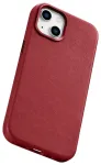 iCarer nahast &uuml;mbris iPhone 14 Plus jaoks, ehtsast nahast, punane (MagSafe &uuml;hilduv)