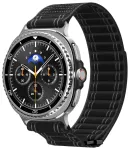 Spigen WBF0 nutikella rihm Samsung Galaxy Watch 8/Classic (40/44/46 mm) jaoks | nailonist | must