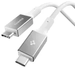 SPIGEN EB24015CC andmeedastus- ja laadimiskaabel | USB-C kuni USB-C | PD | 240W | 1.5m | valge