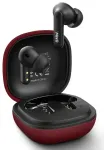 Headphones Bluetooth TWS BMW Leather Metal Logo ENC red