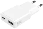 4smarts PDPlug Duos Slim reisilaadija | 20W | PD, GaN | USB-C, USB-A | valge