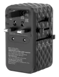Verbatim Universal Travel Adapter | 100W | GaN | USB-C | black