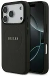 Guess Grained Gold Ring telefoni &uuml;mbris alusega ja MagSafe toega iPhone 18 Pro | iPhone 17 Pro kuldne must