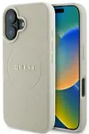 Guess GUHMP16SPGHSMME iPhone 16 6.1" beež k&otilde;vakaas Grained Ring MagSafe