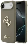 Guess Silicone Big 4G Script telefoni &uuml;mbris iPhone 17 Air pruun