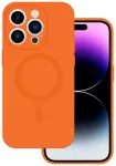 TEL PROTECT MagSilicone telefoni &uuml;mbris MagSafe toega iPhone 14 oranž