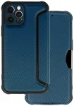 Razor Carbon raamatut&uuml;&uuml;pi telefoni &uuml;mbris iPhone 12 Pro tumesinine