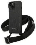 Karl Lagerfeld KLHCP14SSTMMK iPhone 14 | 15 | 13 6,1" hardcase czarny|black Monogram Plaque Logo Strap