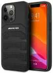 AMG AMHCP14LGSEBK Leather Debossed Lines telefoni &uuml;mbris iPhone 14 Pro must