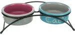 Kausside alus : Trixie Eat on Feet ceramic bowl set, 2 &times; 0.3 l/&oslash; 12 cm