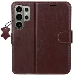 Smart Luxe nahast raamatut&uuml;&uuml;pi telefoni &uuml;mbris Samsung Galaxy S26 Ultra (S948) pruun