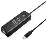 Orico PWCUR-C3 3-pordiline USB jaotur 1x USB-A 3.0 1x USB-C 3.0 1x RJ45 Gigabit Ethernet 1 m &ndash; must