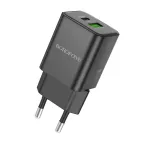 Borofone BN14 Royal reisilaadija | 30W | PD, QC, GaN, PPS | USB-C, USB-A | must