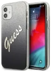 Guess GUHCP12SPCUGLSBK iPhone 12 mini 5,4" czarny|black hardcase Glitter Gradient Script