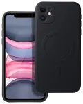 Silicone Mag Cover telefoni &uuml;mbris MagSafe toega iPhone 11 must