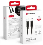 Forcell F-Energy C338 andmeedastus- ja laadimiskaabel | USB-C kuni USB-C | QC 4.0, PD | 60W | 1m | must