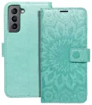 MEZZO mandala raamatut&uuml;&uuml;pi telefoni &uuml;mbris Samsung Galaxy S21 (G991) roheline