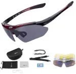 Rockbros 10001 polariseeritud rattaprillid - mustad ja punased