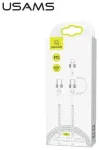 USAMS SJ403 andme- ja laadimiskaabel | USB-C kuni USB-C, USB-C kuni Lightning | 60W | valge