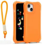Safepop telefoni &uuml;mbris rihmaga iPhone 15 oranž