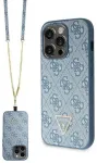 Guess GUHCP15LP4TDSCPB iPhone 15 Pro 6.1" sinine/blue hardcase Crossbody 4G Metal Logo