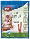 Kassimaius : Trixie Premio Quadro Sticks anti hairball, ar vistas gaļu un aknām, 5*5 g
