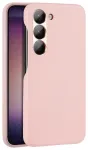 Dux Ducis Grit &uuml;mbris Samsung Galaxy S23+, elegantne kunstnahast &uuml;mbris, roosa