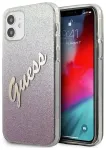 Guess GUHCP12SPCUGLSPI iPhone 12 mini 5,4" r&oacute;żowy|pink hardcase Glitter Gradient Script