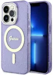 Guess GUHMP14LHCMCGU iPhone 14 Pro 6.1" purpurowy|purple hardcase Glitter Gold MagSafe