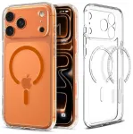 Spigen Ultra Hybrid Mag telefoni &uuml;mbris MagSafe toega iPhone 17 Pro Max l&auml;bipaistev oranž