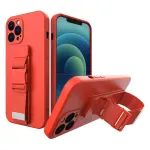 Rope gel telefoni &uuml;mbris koos rihmaga iPhone 11 Pro Max punane
