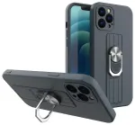 Ring Case silikoonist &uuml;mbris s&otilde;rmehoidiku ja alusega Samsung Galaxy S22 Ultra Sinine