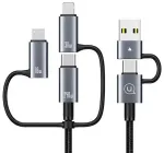 USAMS Sufeng Seria SJ737 3-in-1 andmeedastus- ja laadimiskaabel | USB-C kuni USB-C | 240W | 1.2m