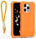 Safepop telefoni &uuml;mbris rihmaga iPhone 15 Pro oranž