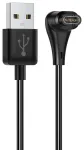 Riff USB-A laadimiskaabel Garmin kellale Fenix Forerunner Enduro Vivoactive Vivomove Venu 1m Must