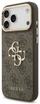 Guess 4G Metal Logo Gold Frame telefoni &uuml;mbris iPhone 18 Pro Max pruun