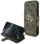 Guess Book 4G Metal Logo raamatut&uuml;&uuml;pi telefoni &uuml;mbris telefonile iPhone 18 Pro | iPhone 17 Pro pruun