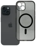 Clear Mag Cover telefoni &uuml;mbris MagSafe toega iPhone 15 must