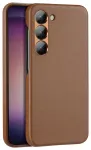Dux Ducis Grit &uuml;mbris Samsung Galaxy S23+, elegantne kunstnahast &uuml;mbris, pruun