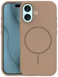 Silicone Thin Mag telefoni &uuml;mbris MagSafe toega iPhone 17 pruun