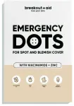 Breakout + Aid Emergency Dots for Spots and Blemishes Topical Acne Treatment with Niacinamide and Zinc 72 Pc