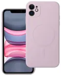 Silicone Mag Cover telefoni &uuml;mbris MagSafe toega iPhone 11 roosa