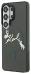 Karl Lagerfeld IML Choupette Karl Script Logo magnetiline &uuml;mbris Samsung Galaxy S26 Ultra jaoks, must