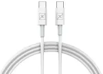 MX SHOCK andmeedastus- ja laadimiskaabel | USB-C kuni USB-C | PD, QC | 20W | valge