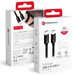 Forcell F-Energy C338 andmeedastus- ja laadimiskaabel | USB-C kuni USB-C | QC 4.0, PD | 60W | 2m | must