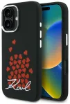 Karl Lagerfeld Silicone Heart Sign Logo telefoni &uuml;mbris MagSafe toega iPhone 16 must